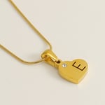 Gold color / 1 Piece Simple Series Simple Letter E Stainless Steel  Gold Color Rhinestone Unisex Pendant Necklaces Picture5